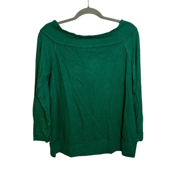Gibson Emerald Green Off Shoulder Blouse - Picture 2 of 4